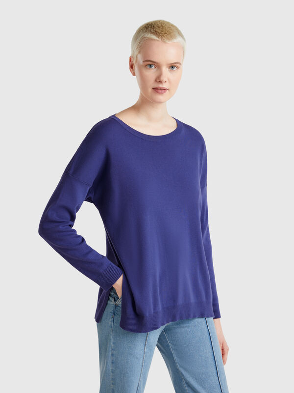 Maglia in cotone over fit Donna