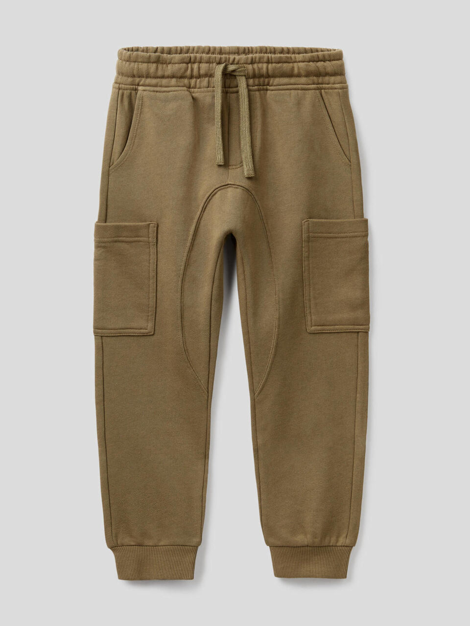 Pantaloni cargo in felpa di puro cotone image number 1