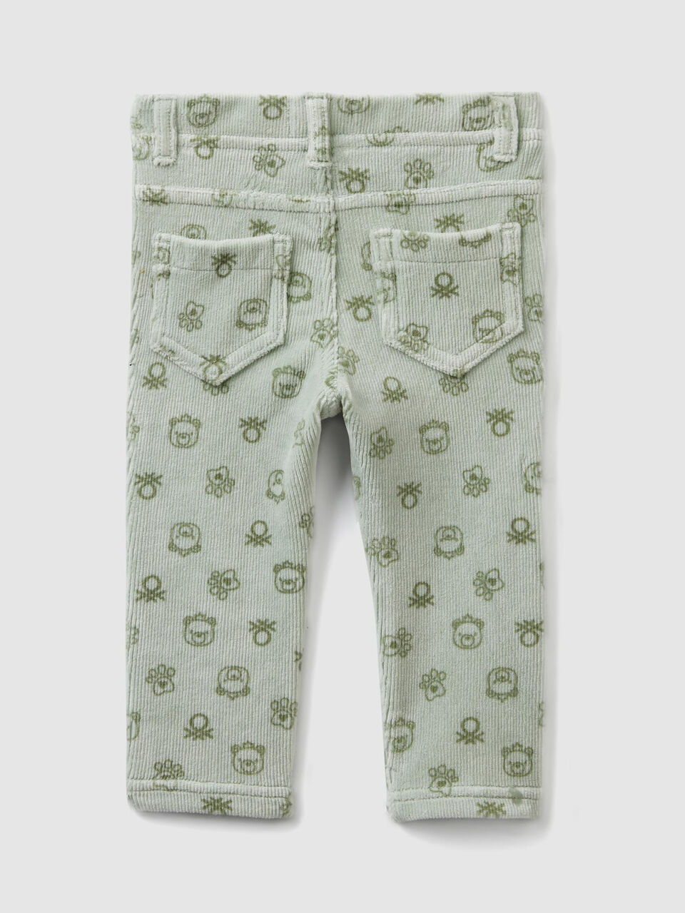 Pantaloni stampati a costine image number 2