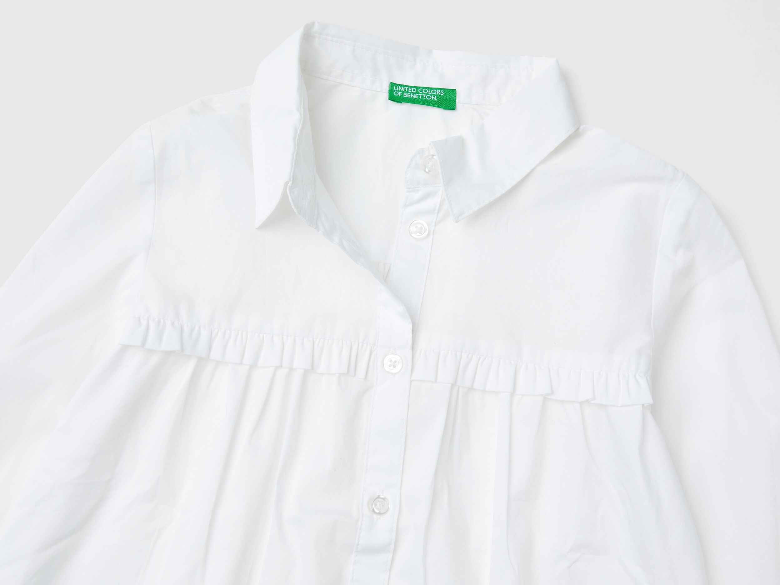 Camicia bianca bambina benetton deals