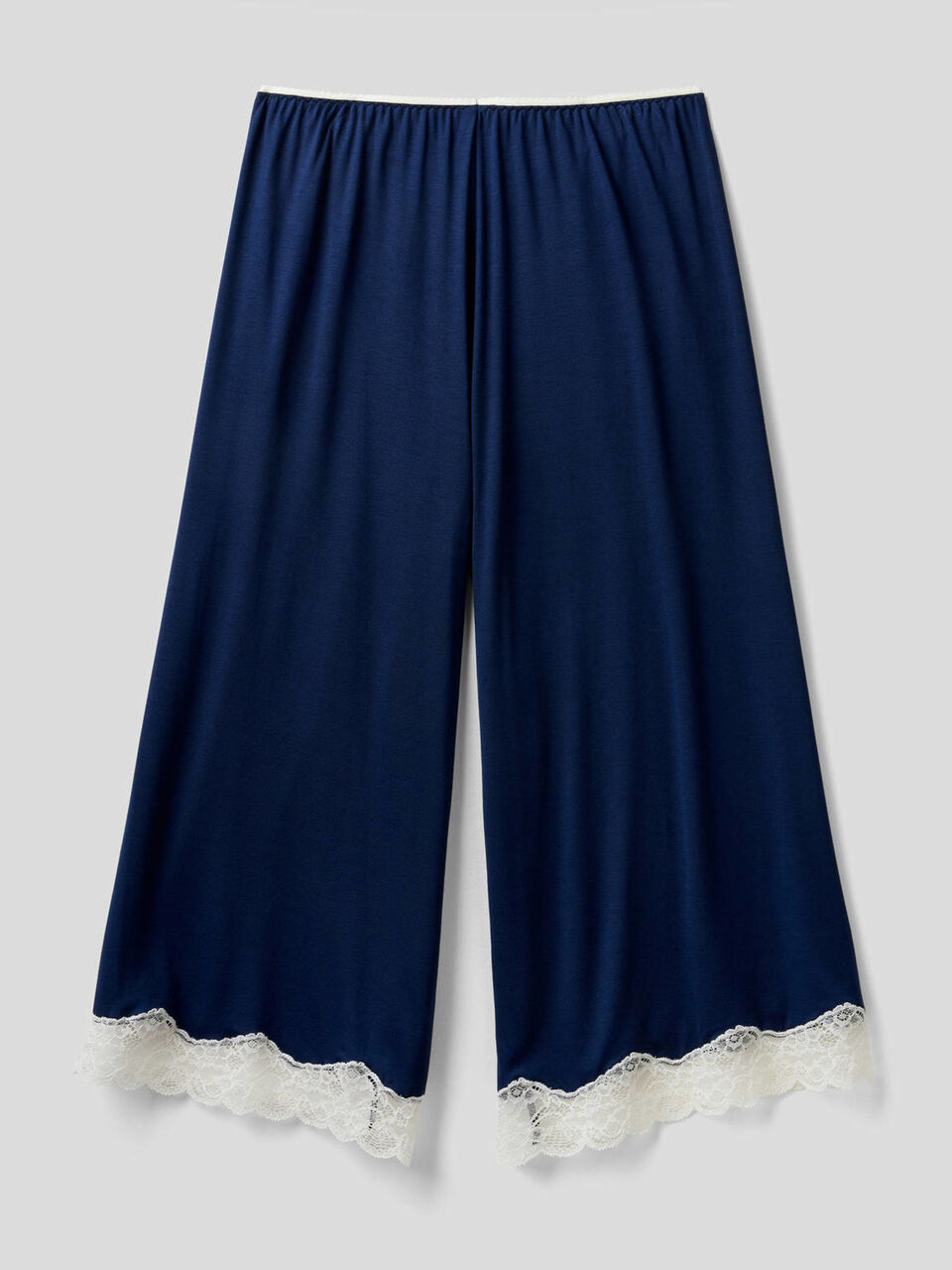 Pantaloni cropped con dettagli in pizzo image number 2