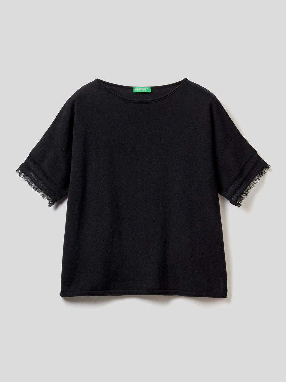 Maglia con manica sfrangiata image number 1