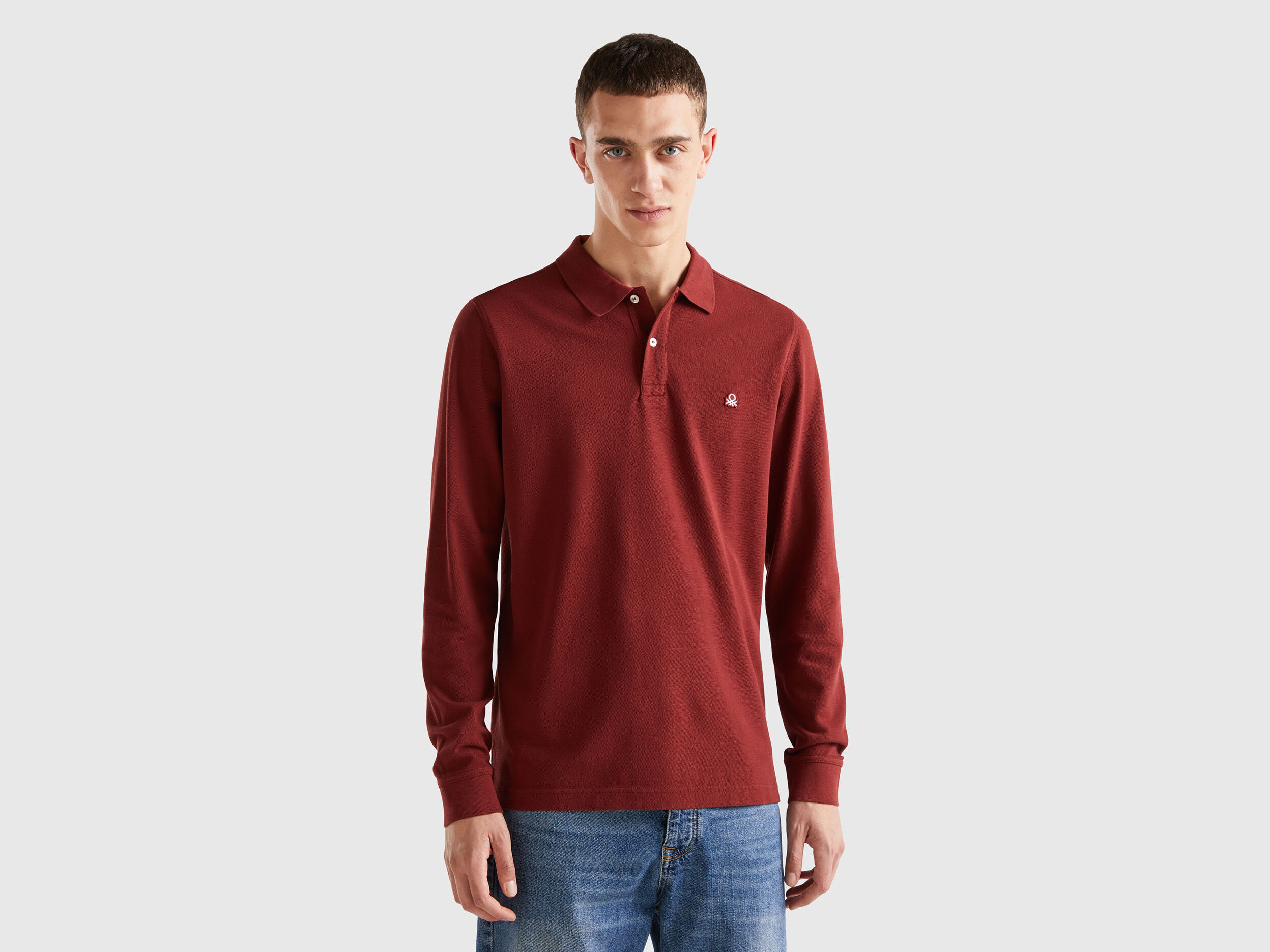 Polo manica lunga benetton clearance