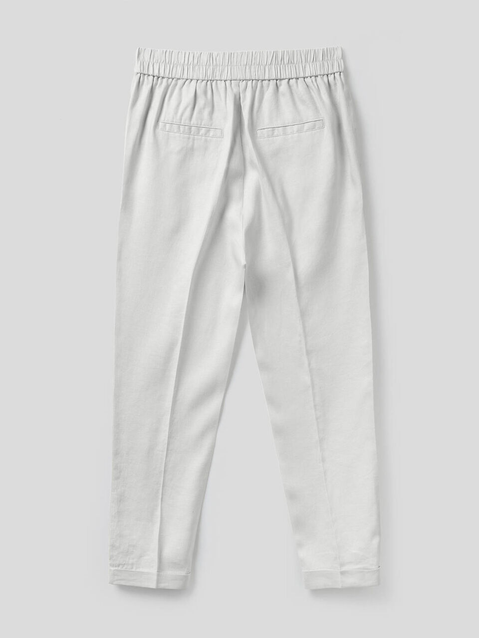 Pantaloni cropped in 100% lino image number 2