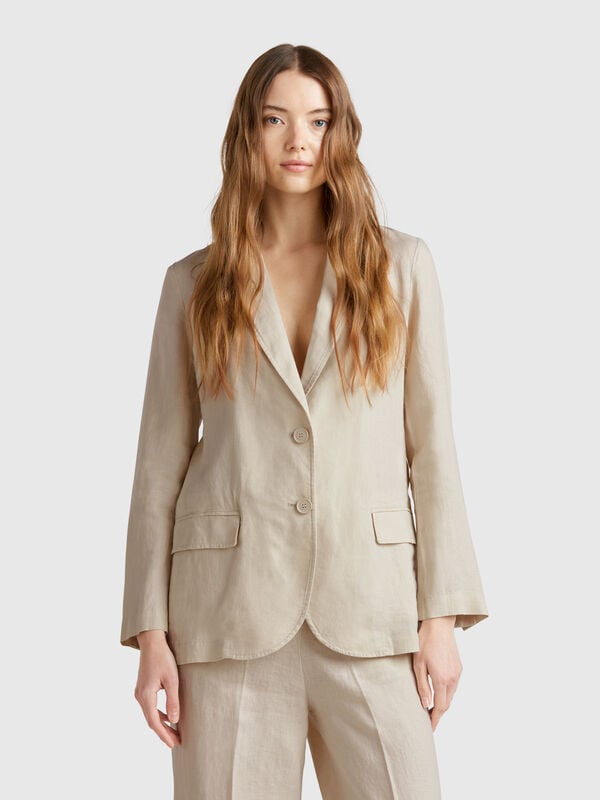 Blazer in puro lino Donna