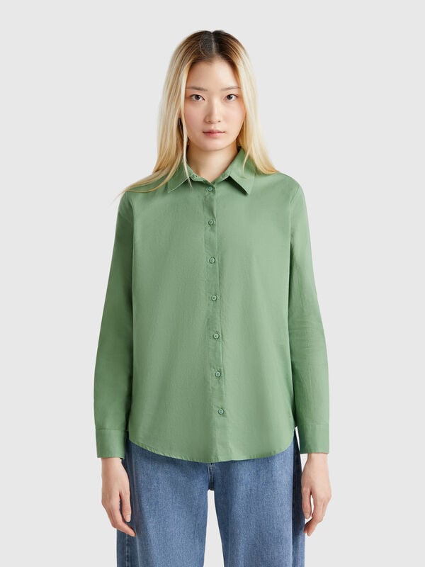 Camicia regular fit in cotone leggero Donna