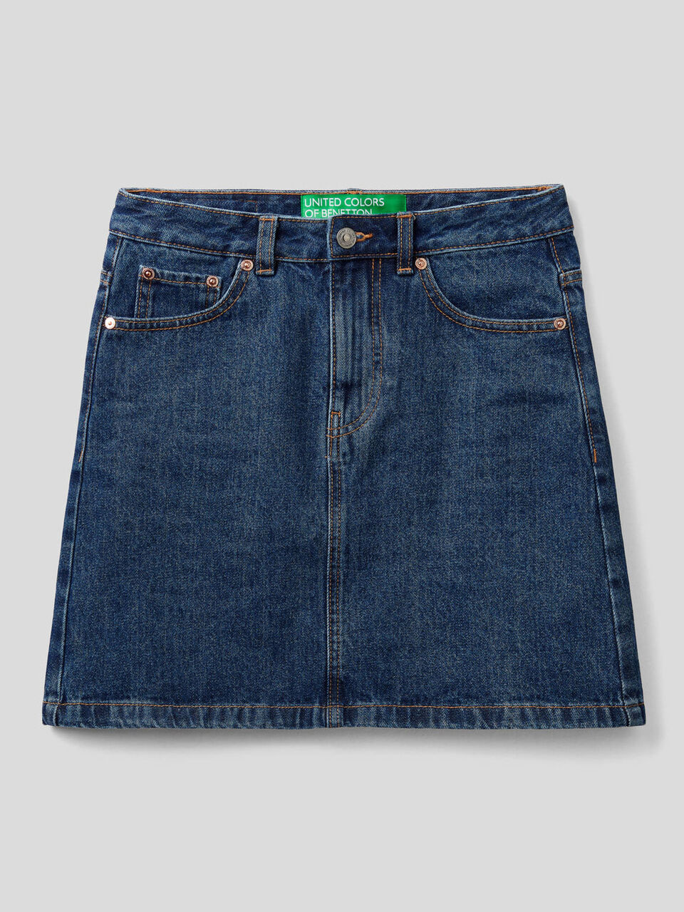 Minigonna in jeans 100% cotone image number 1