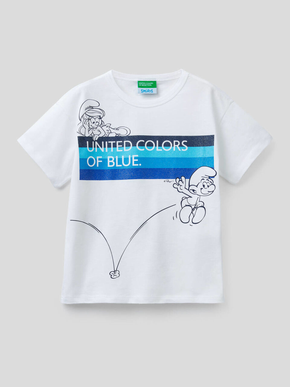 T-shirt boxy con stampa I Puffi image number 1