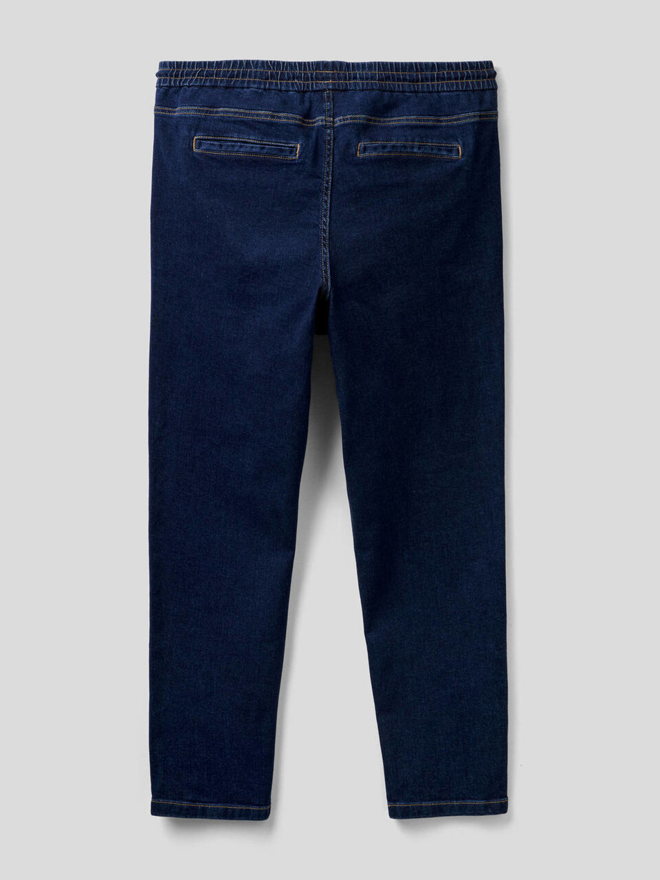 Chino jogger in denim di cotone stretch image number 2