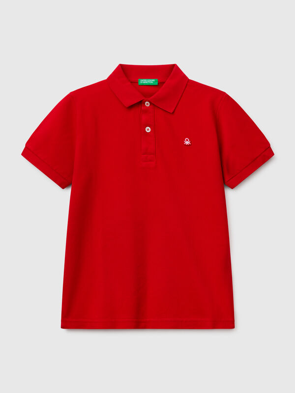Polo slim fit in puro cotone Bambino
