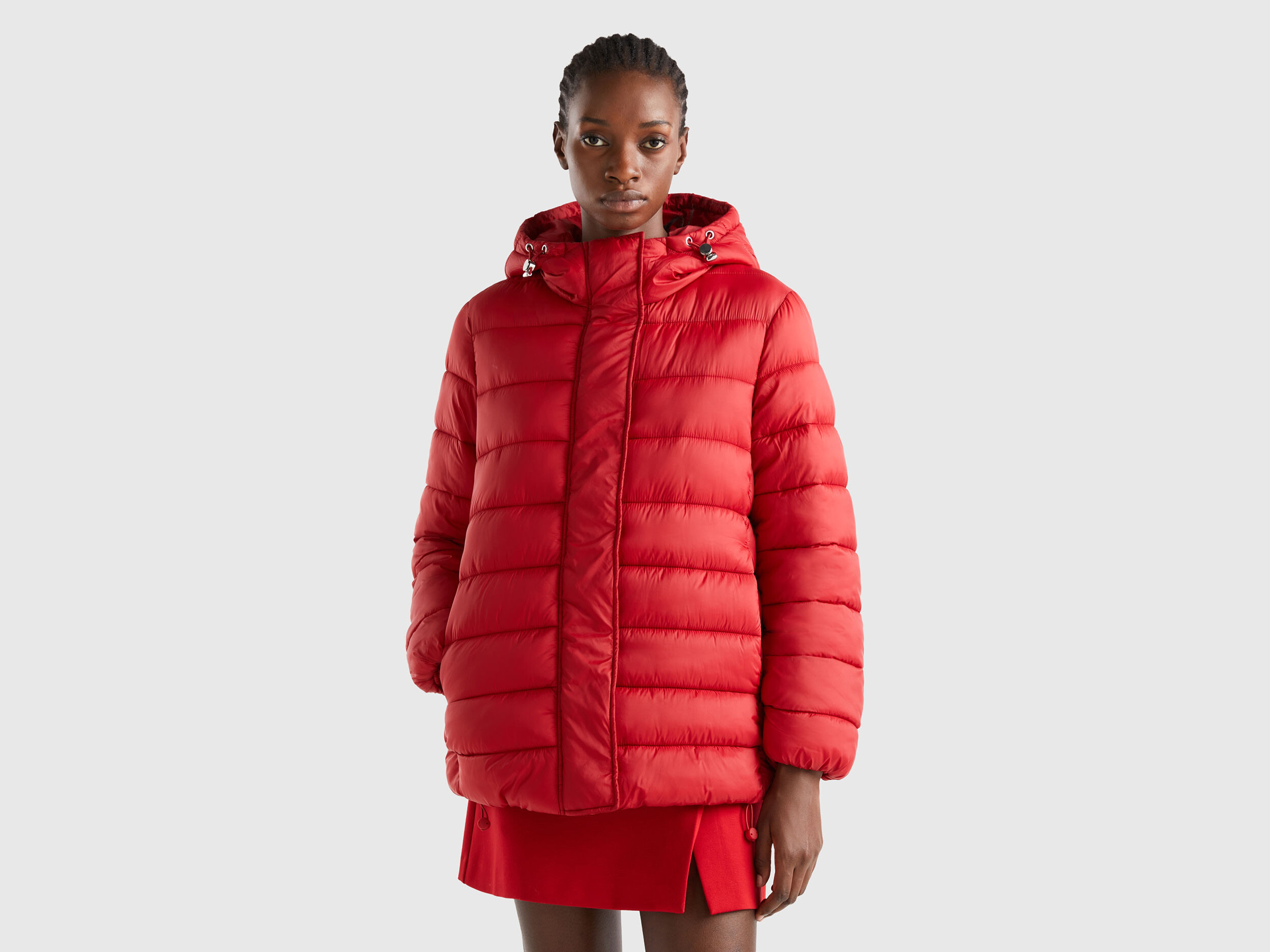 Parka rosso benetton sale