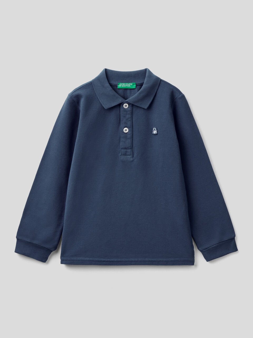Polo manica lunga in cotone biologico image number 1