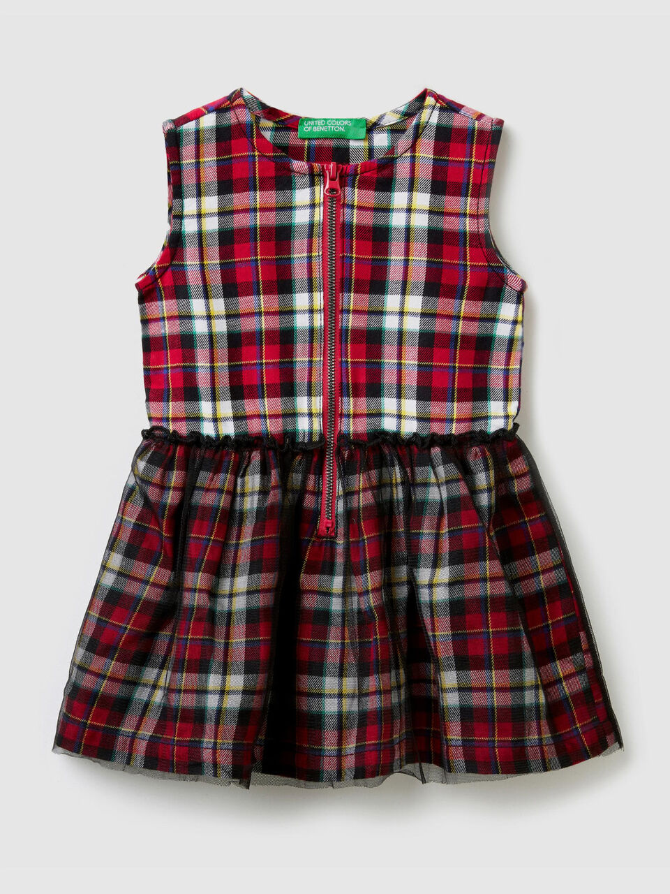 Vestito smanicato a quadri image number 1