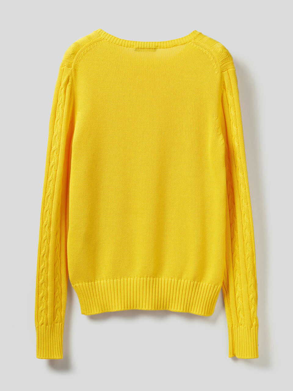 Maglia in cotone con lavorazione a trecce image number 2