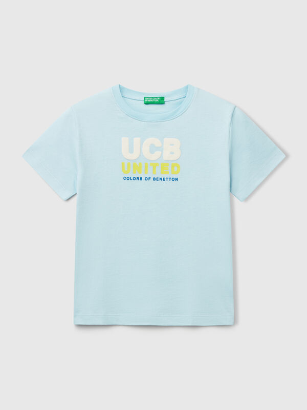 T-shirt con stampa e applicazione Bambino