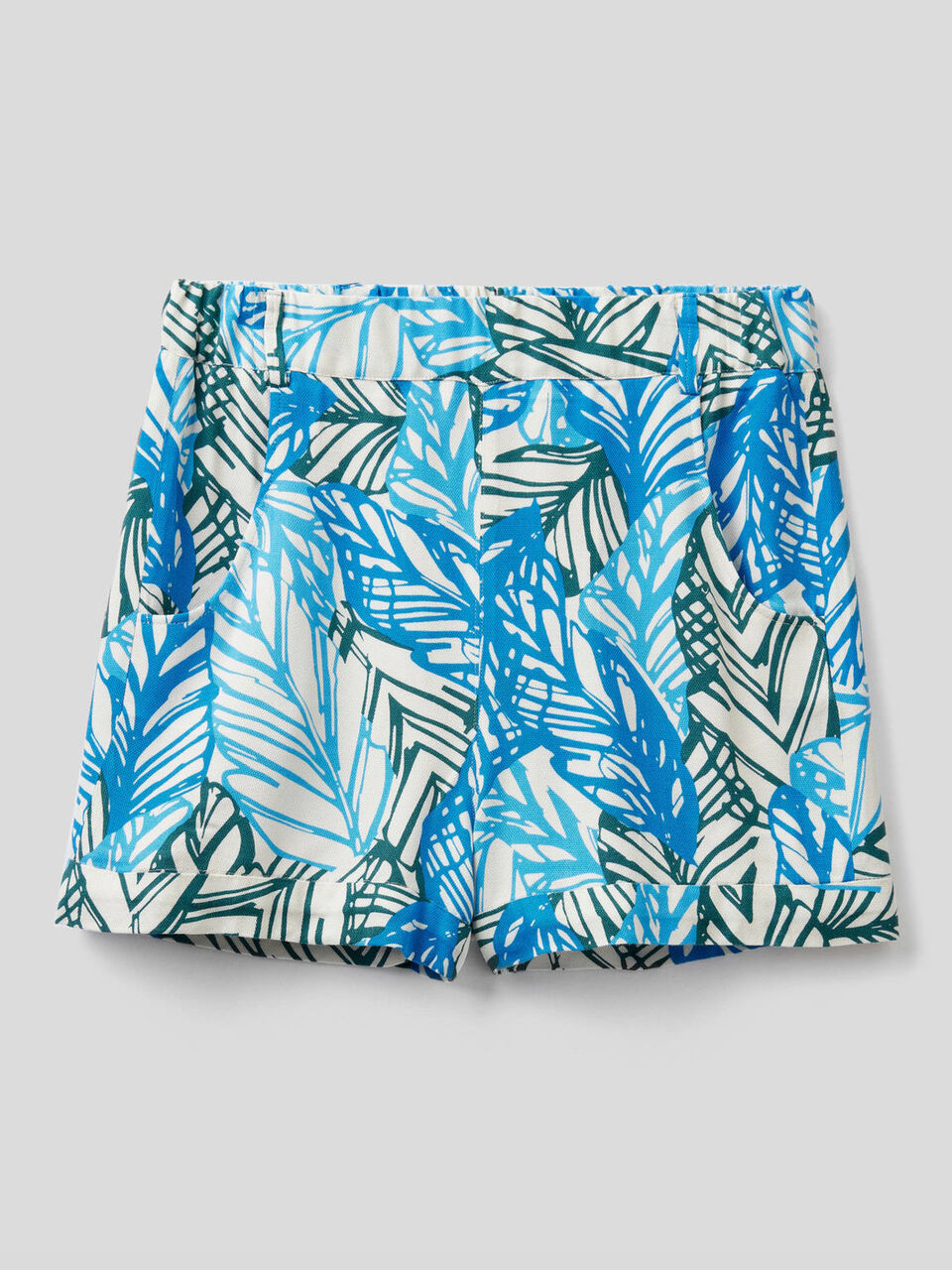 Shorts fluidi con stampa botanica image number 1