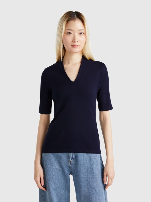 T-shirt slim fit in cotone a fibra lunga Donna