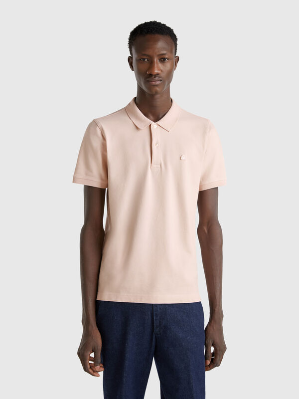 Polo rosa cipria slim fit Uomo
