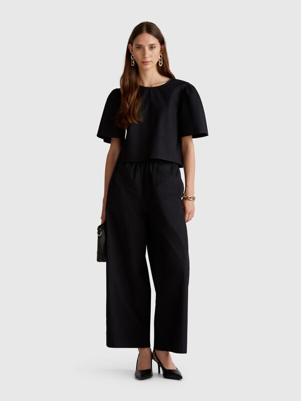 Pantaloni leggeri con gamba ampia Donna