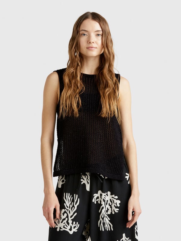 Top in maglia tricot Donna
