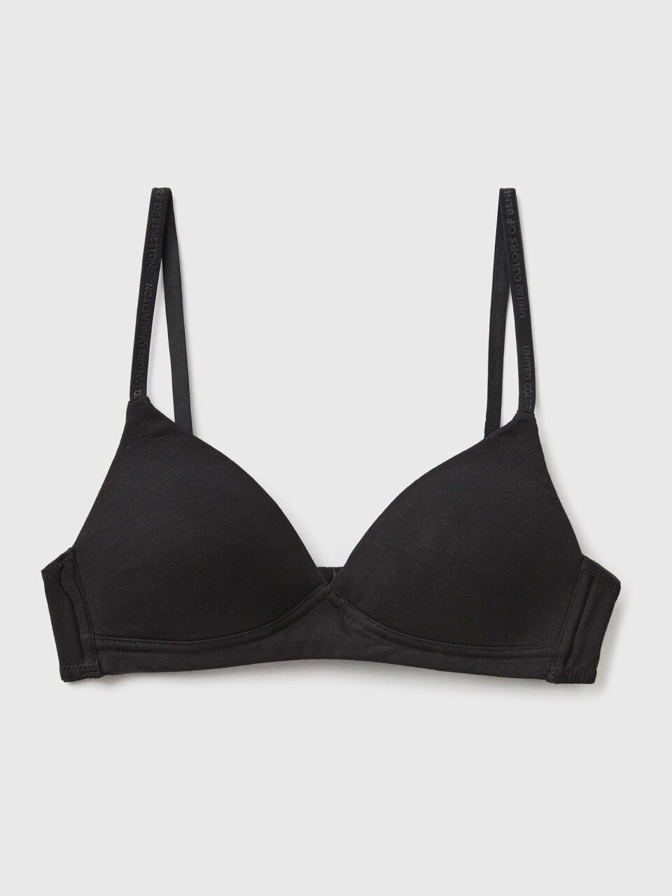 Reggiseno imbottito in cotone bio Nero Donna Benetton