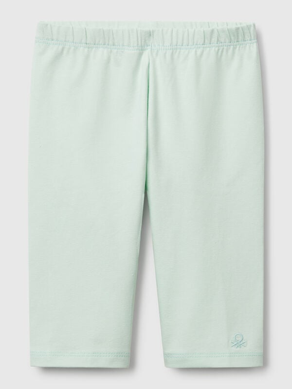 Leggings a 3/4 in cotone stretch Bambina