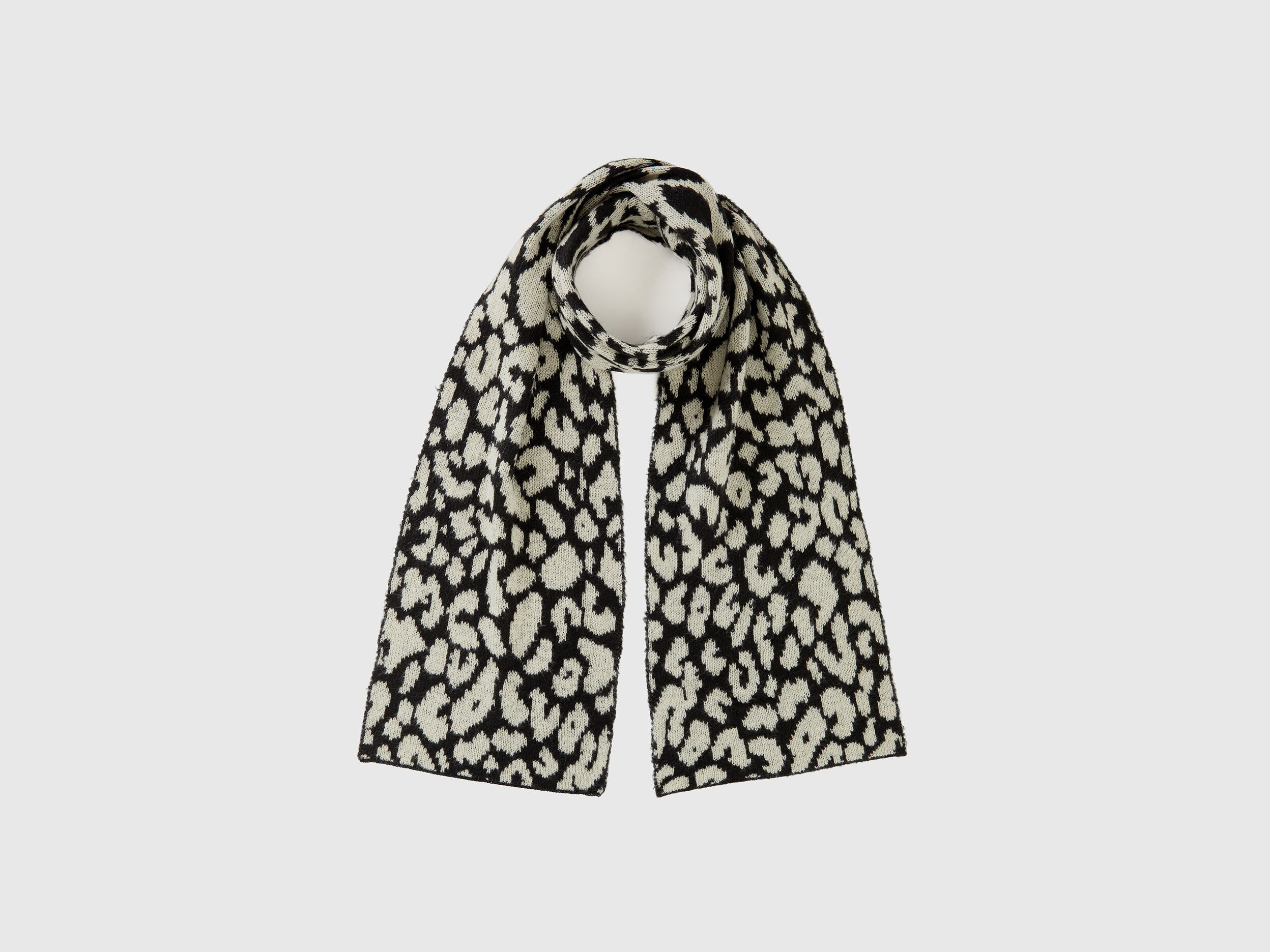 Sciarpa animalier in misto mohair Multi color Donna Benetton