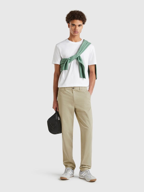 Chino slim fit verde salvia Uomo