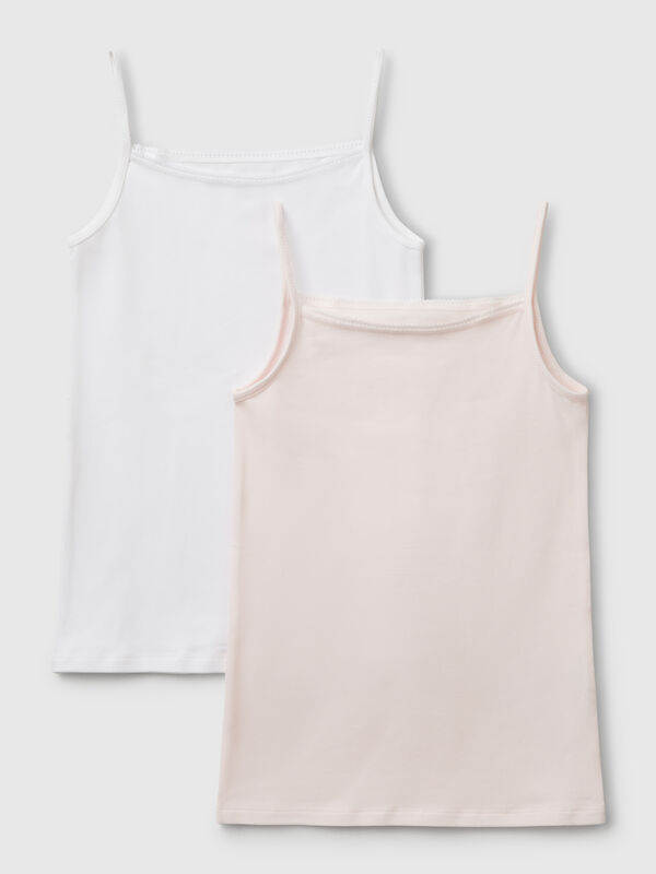 Due canotte intime in cotone stretch Bambina