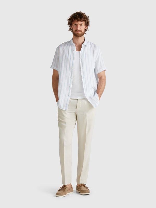Chino in puro lino Uomo