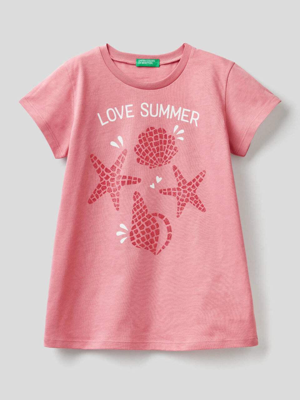 T-shirt con stampa glitterata image number 1