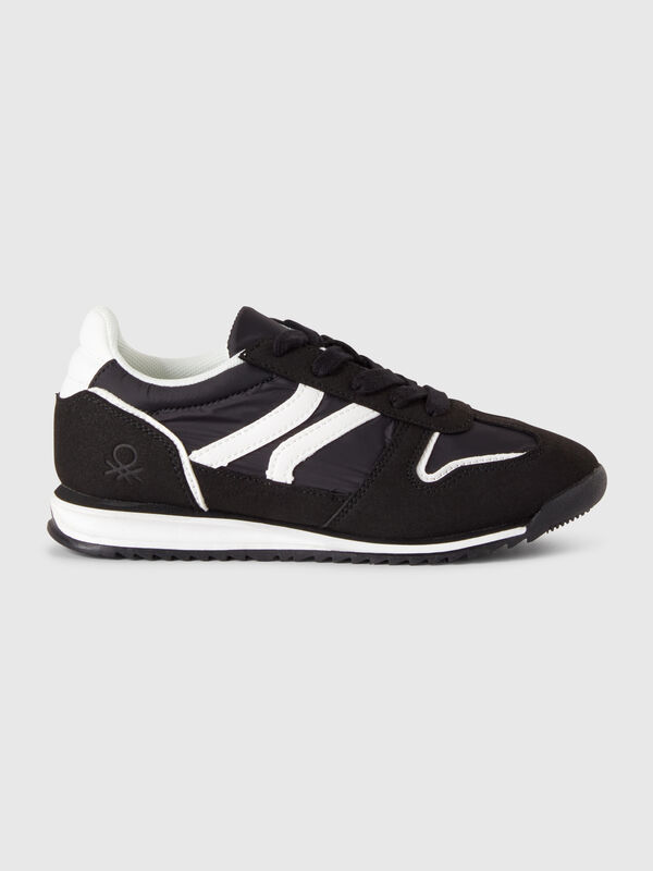 Sneakers in nylon e tessuto scamosciato Bambino