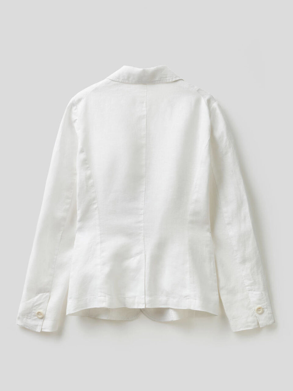 Blazer sciancrato in 100% lino image number 2