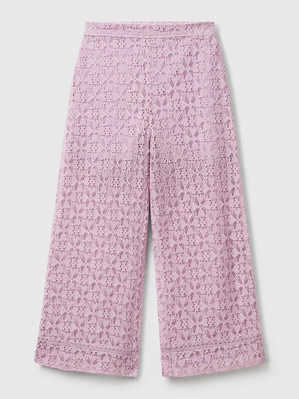 Pantaloni ampi in pizzo Bambina