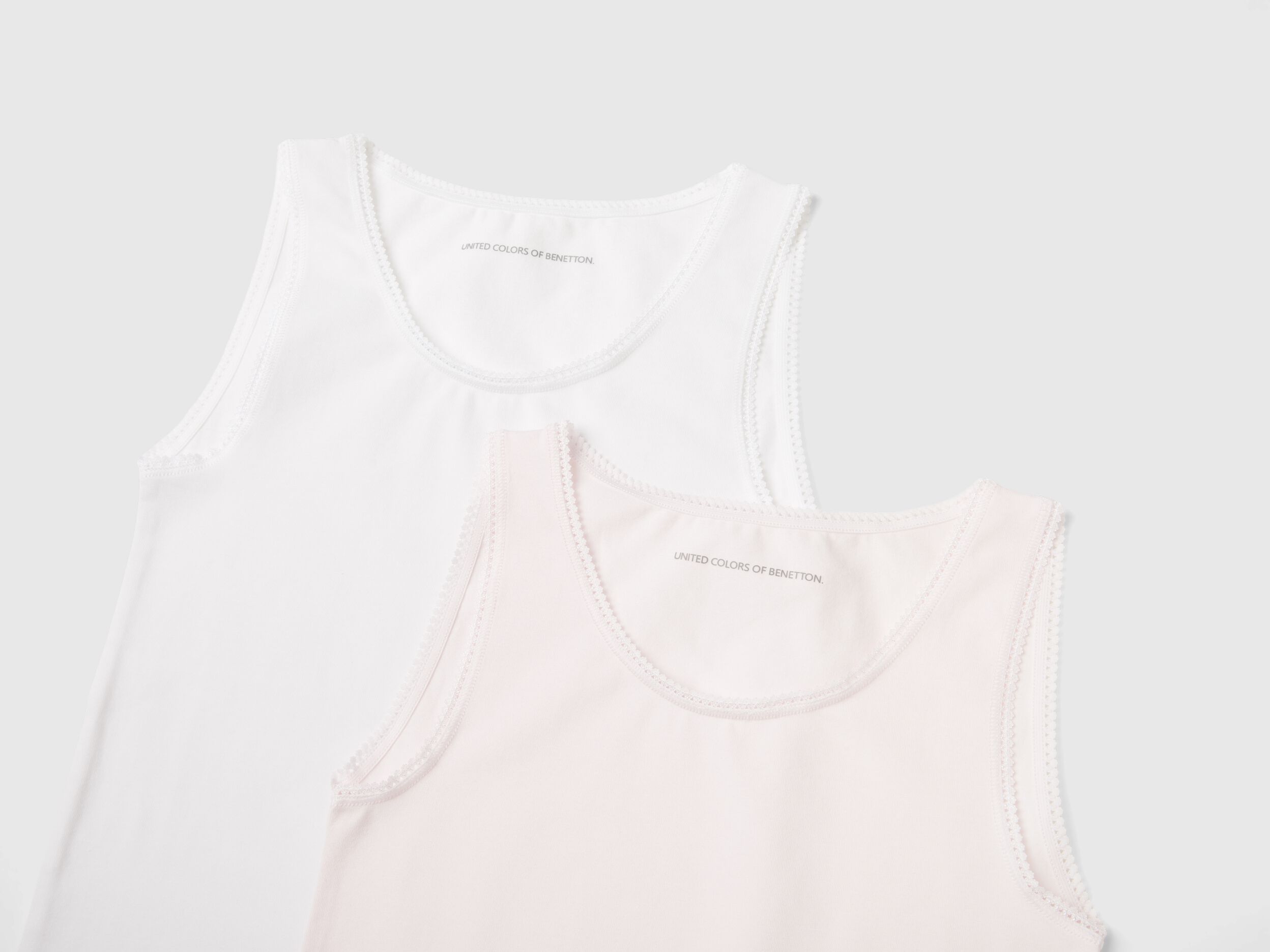 Due canotte in cotone stretch Multi color Benetton