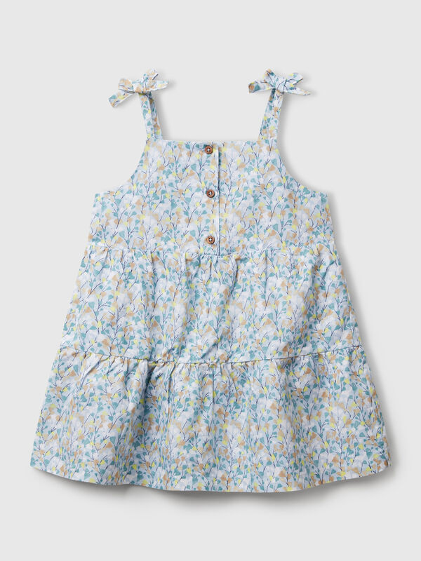 Abito a balze con stampa fiori Bambina