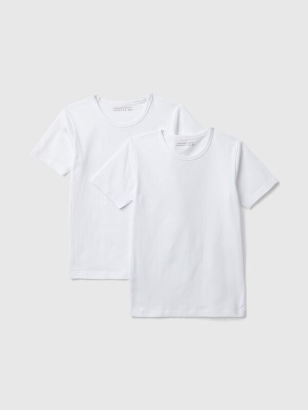 Due t-shirt in cotone stretch Bambino