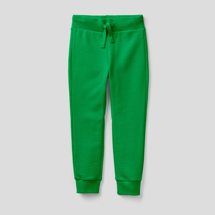 Pantaloni sportivi verdi in felpa