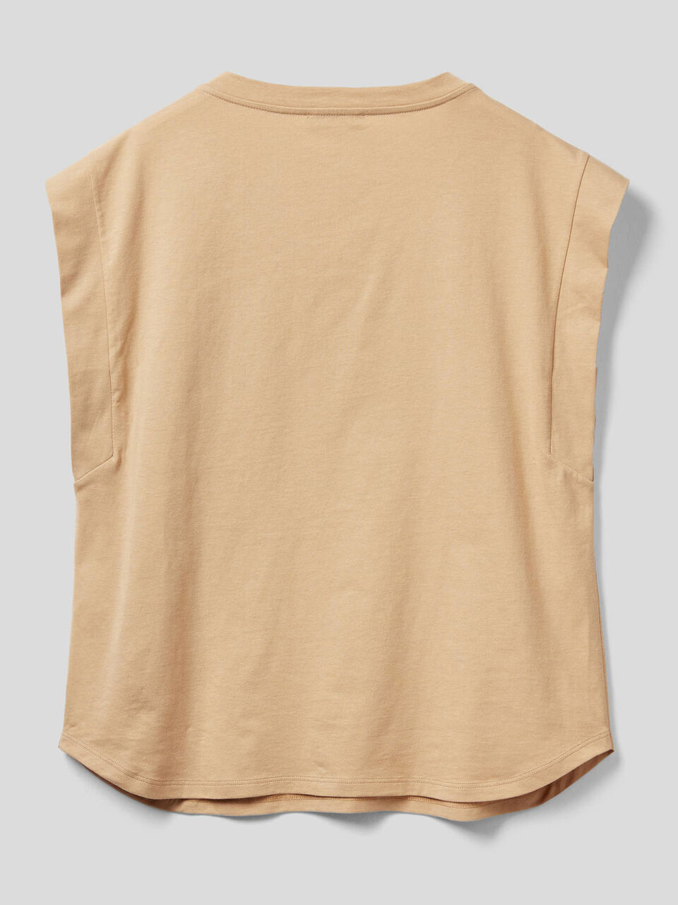 T-shirt in cotone con manica ad aletta image number 2