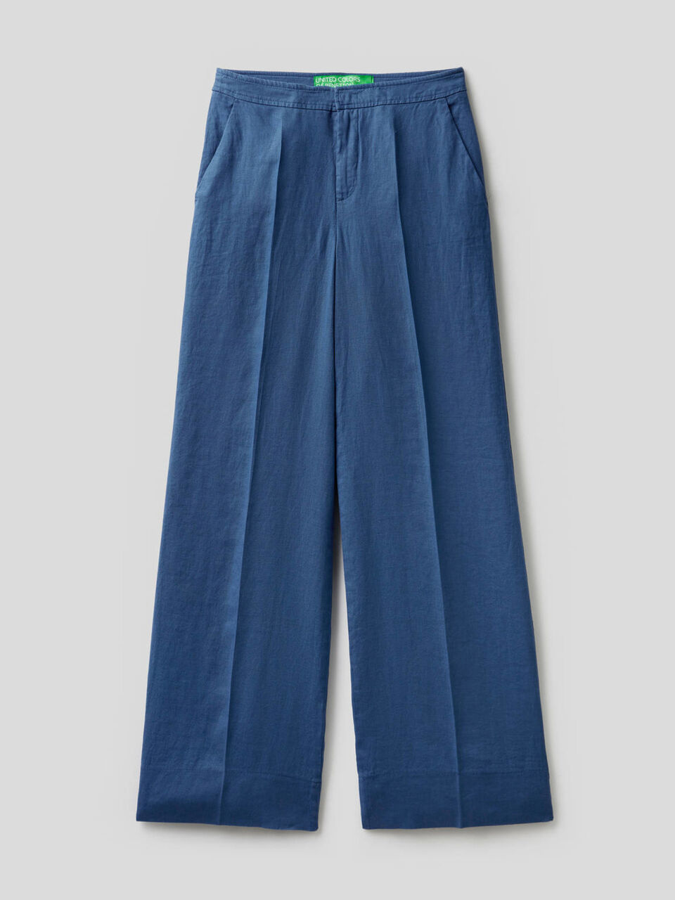 Pantaloni palazzo in 100% lino image number 1