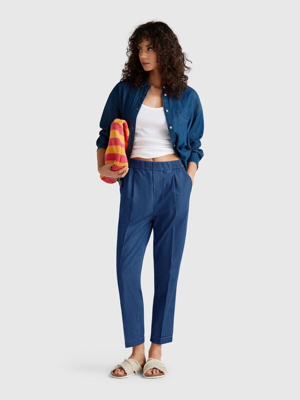 Pantaloni in chambray Donna