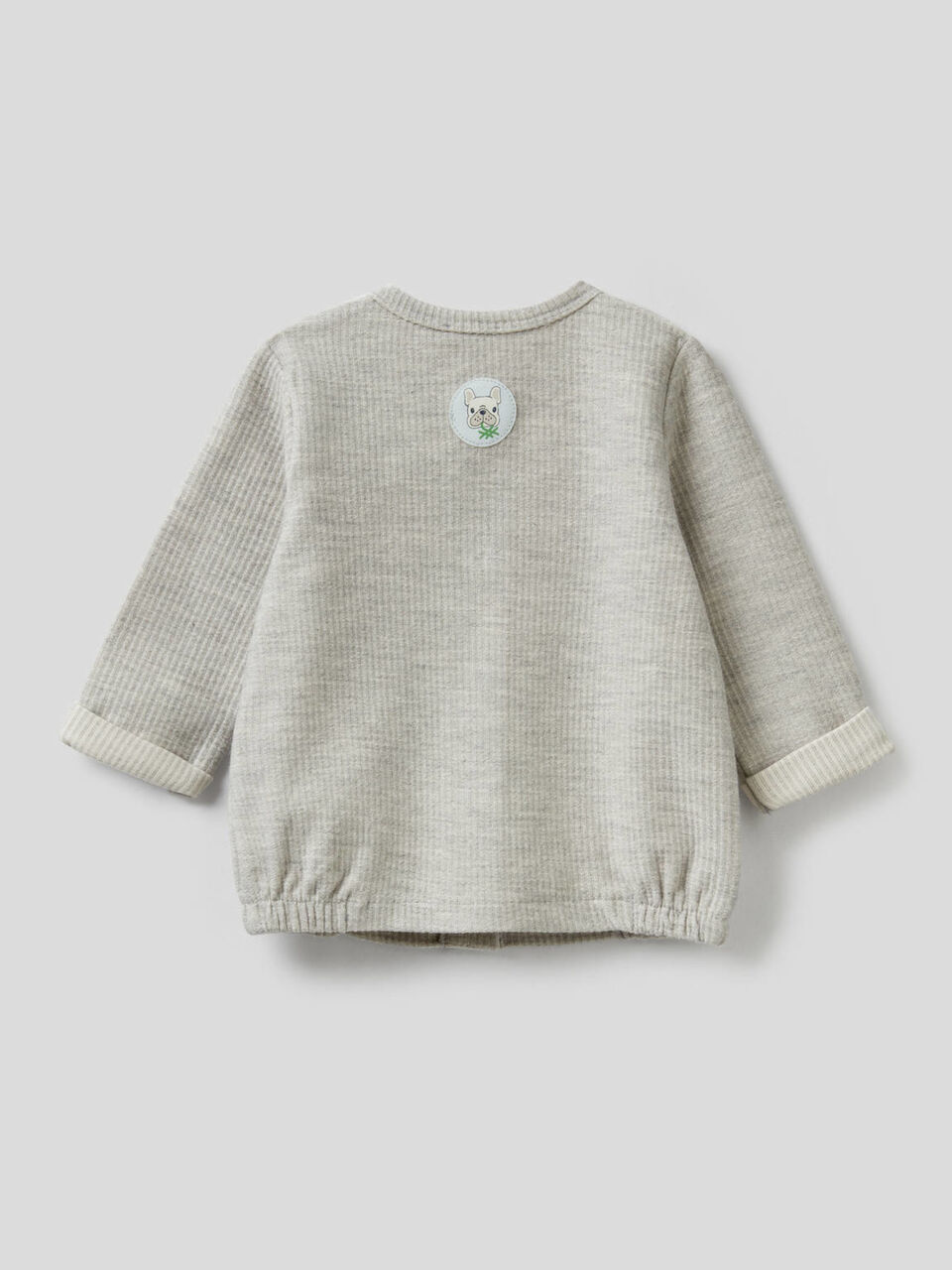 Cardigan in tessuto rigato stretch image number 2