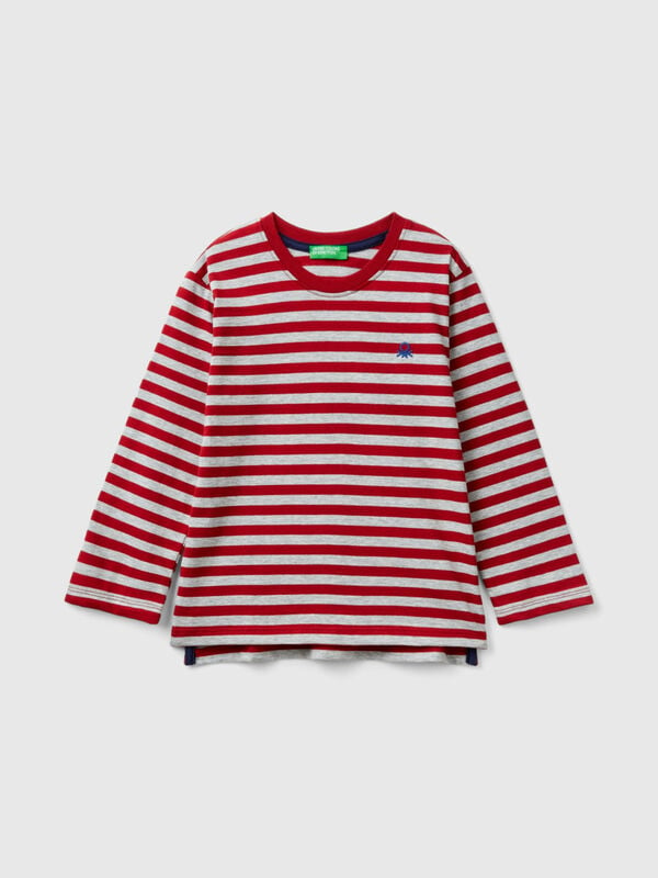 T-shirt a righe 100% cotone Bambino