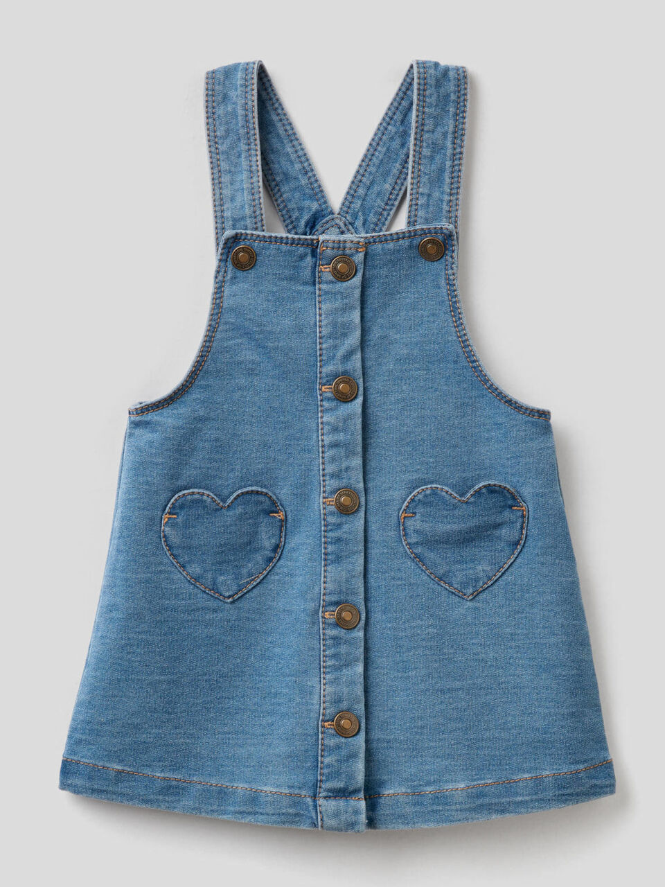 Gonna salopette effetto denim image number 1