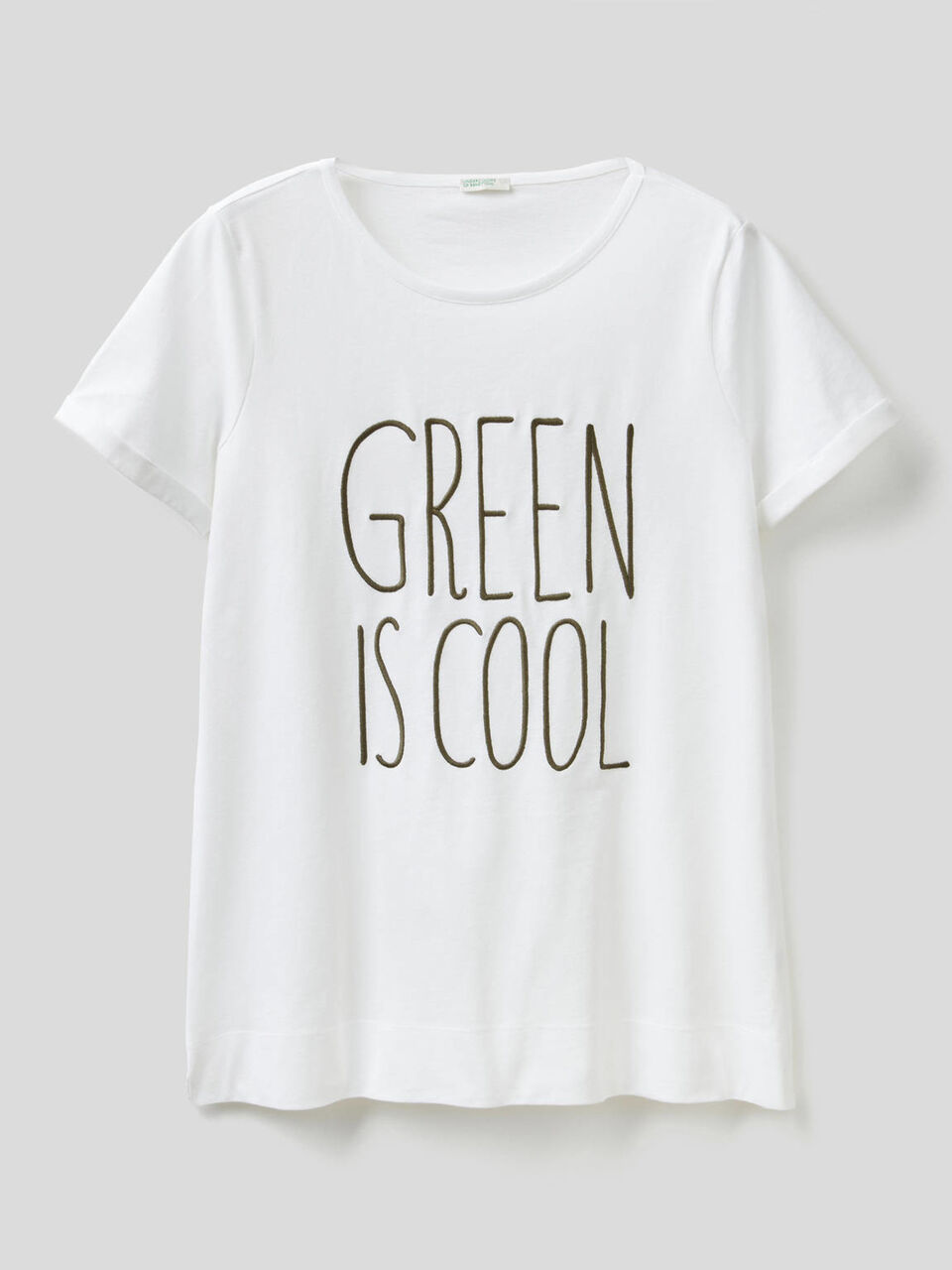 T-shirt in puro cotone ricamata image number 1