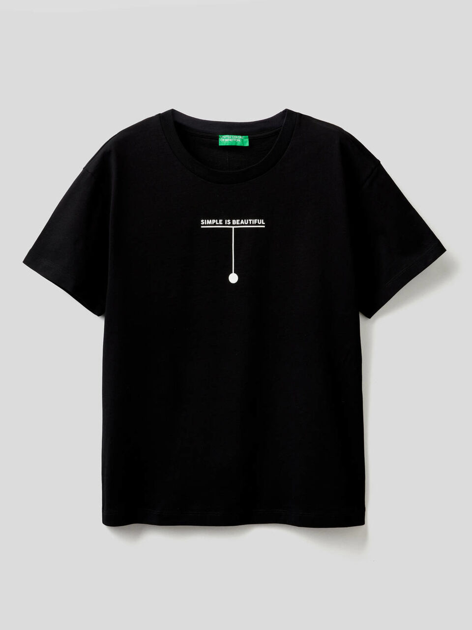 T-shirt 100% cotone con slogan stampato image number 1