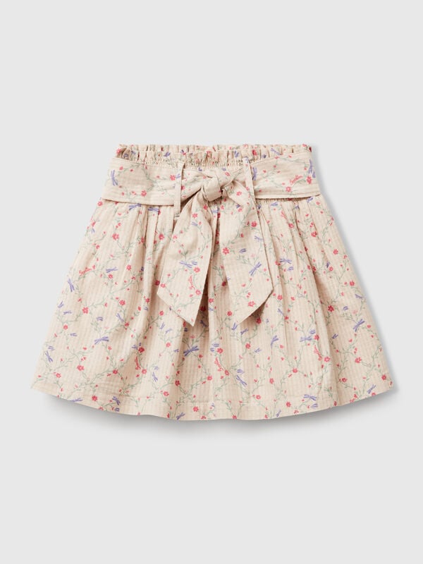 Gonna a fiori con fusciacca Bambina