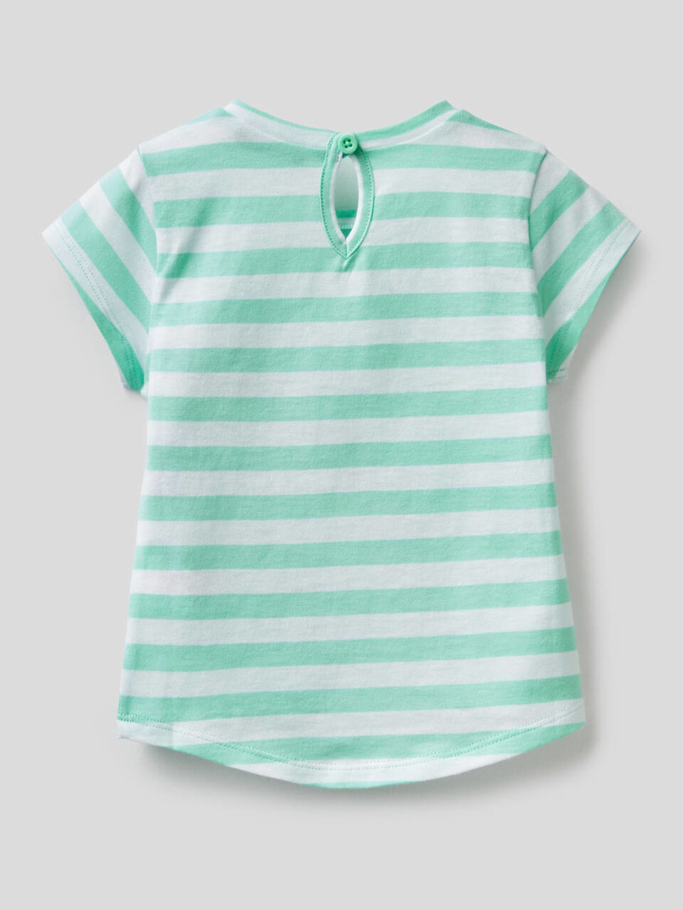 T-shirt a righe in 100% cotone image number 2