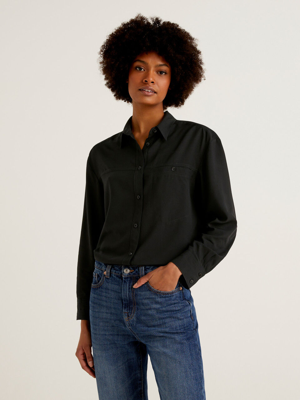 H&M Donna Abbigliamento Camicie Camicie denim Top a corsetto in denim 