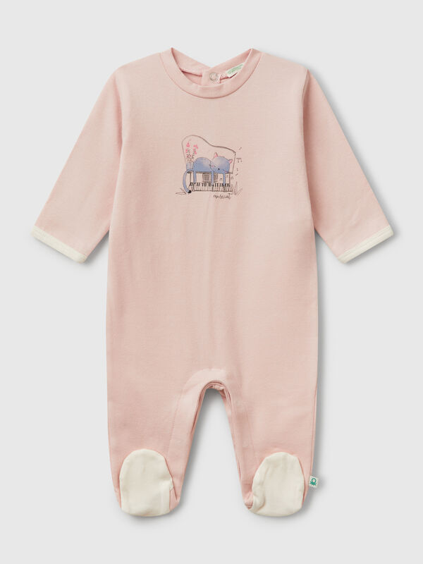 Tuta lunga con stampa animaletto Baby